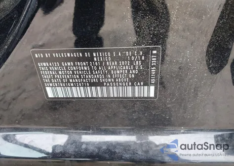 2019 Volkswagen Jetta 1.4T R-Line/1.4T S/1.4T Se z USA, uszkodzony, nr VIN 3VWCB7BU1KM126719